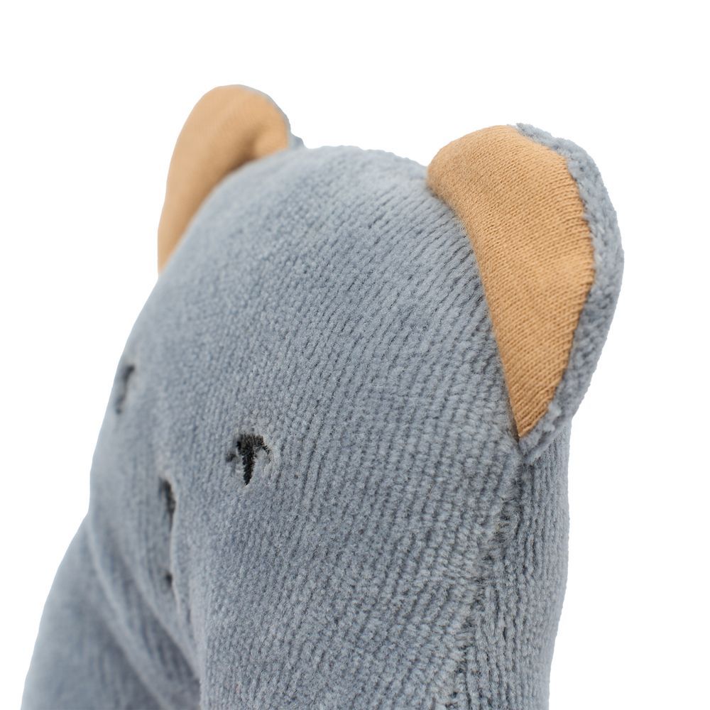 Fabelab - Organic Cotton Rattle Bear - Pigeon Blue