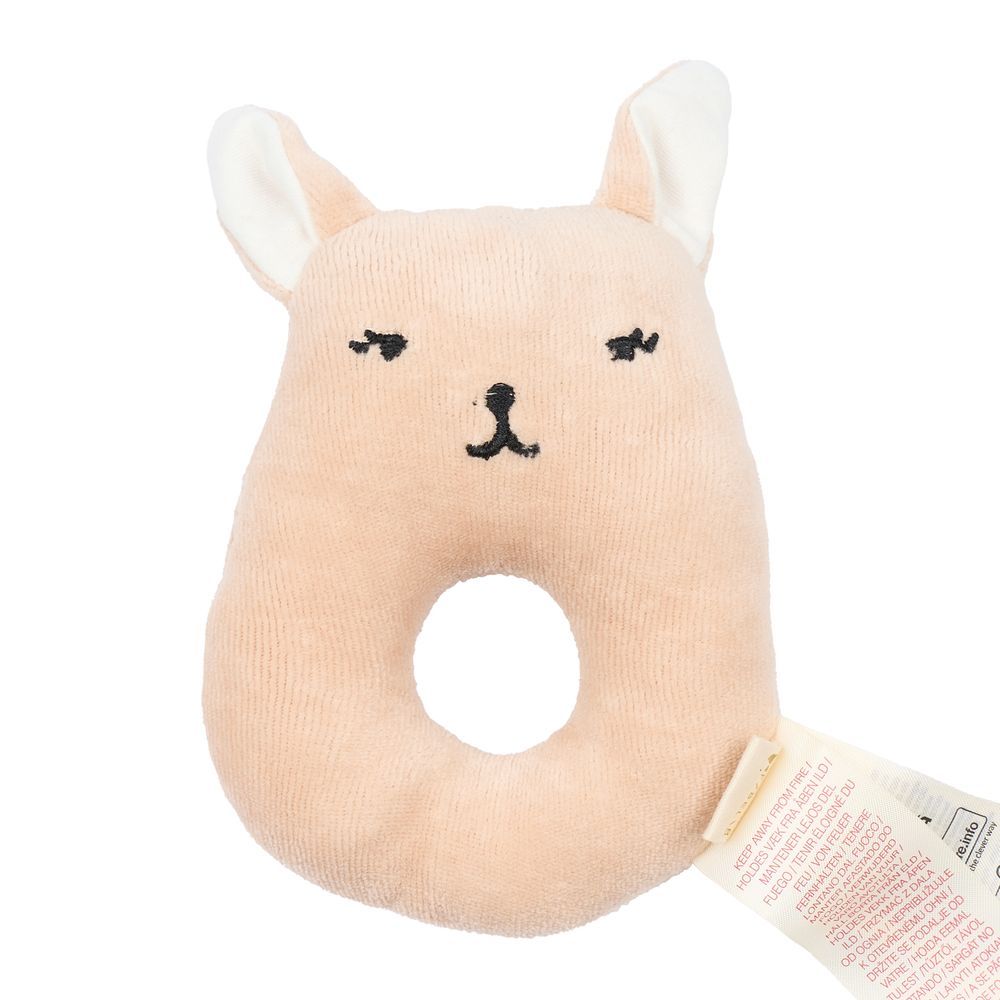 Fabelab - Organic Cotton Rattle Bunny - Dusty Rose