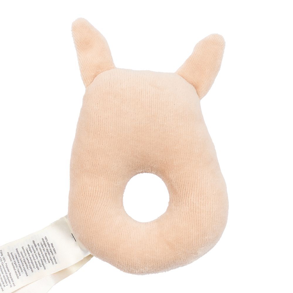 Fabelab - Organic Cotton Rattle Bunny - Dusty Rose