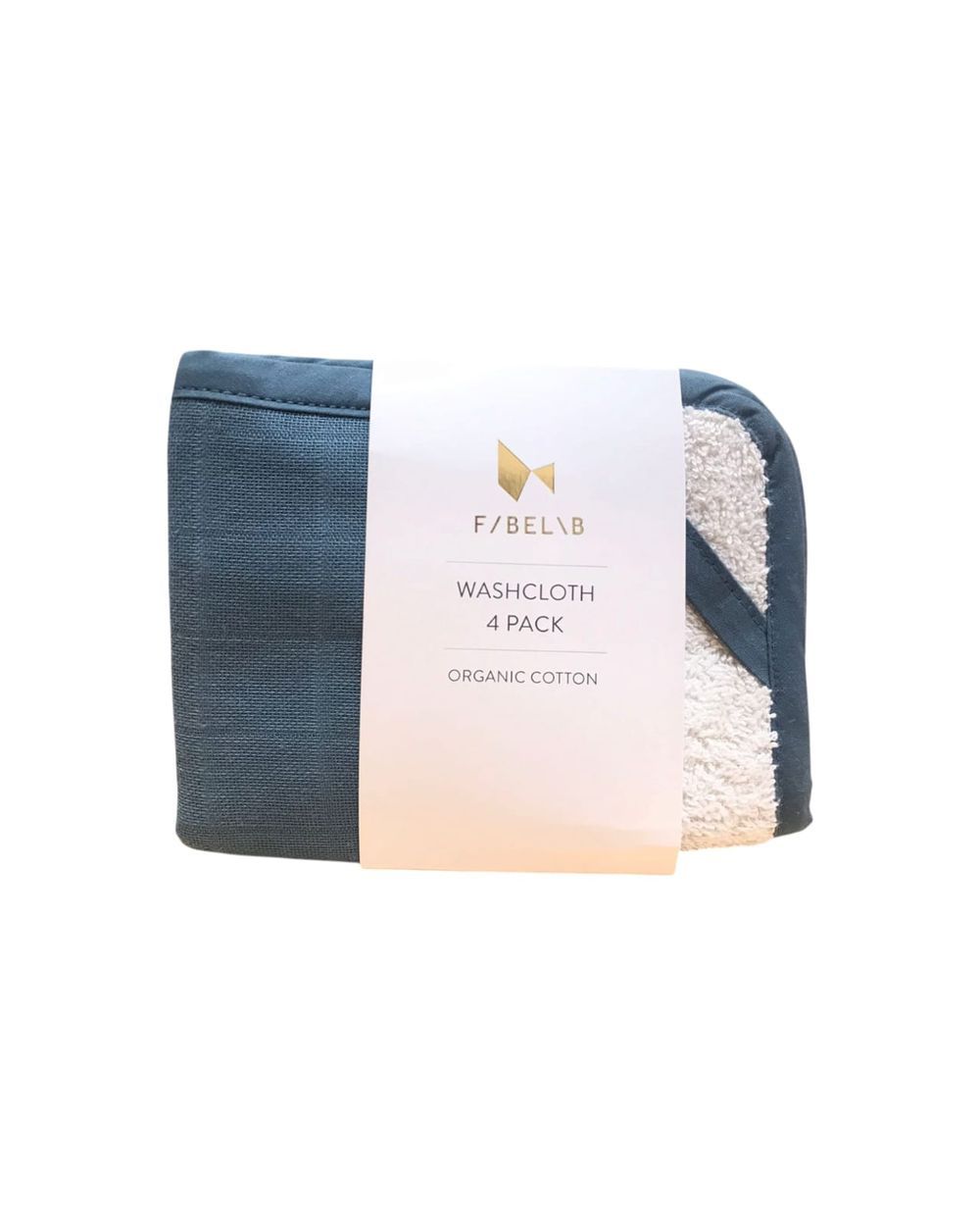 Fabelab - Organic Washcloths - Blue Spruce Mix - 4pcs