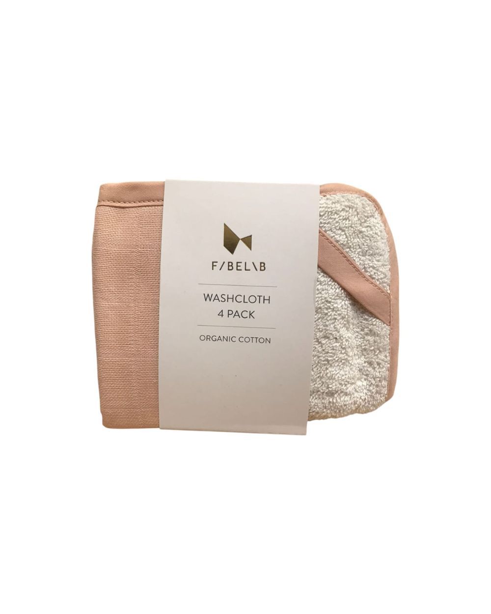 Fabelab - Organic Washcloths - Dusty Rose Mix - 4pcs