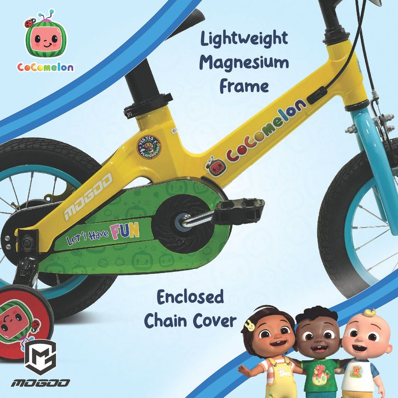 Mogoo - Cocomelon Play Kids Magnesium Bike - Yellow - 12-Inch