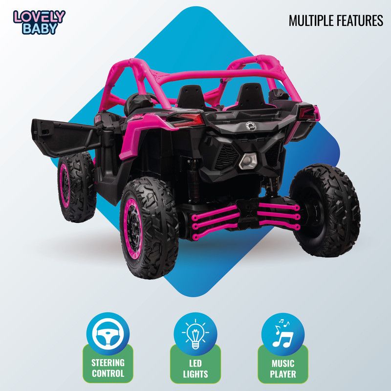 Lovely Baby - Turbo Ride On UTV For Kids - Pink