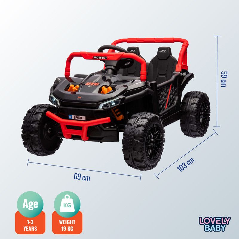 Lovely Baby - UTV Powered Ride-On Car - Black