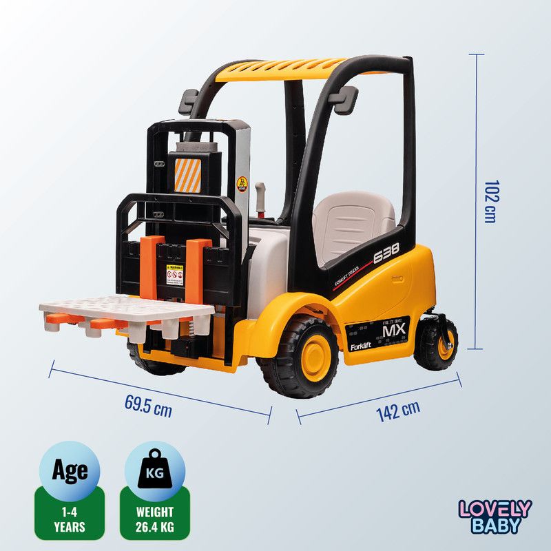 Lovely Baby - Kids Ride On Forklift Truck - 12V