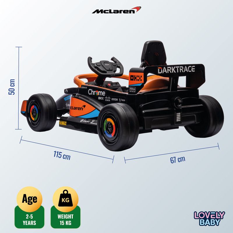 Lovely Baby - McLaren F1 Car for Kids - Orange