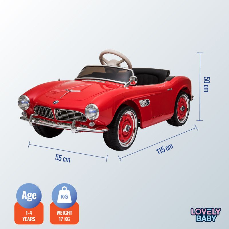 Lovely Baby - BMW 507 Classic Ride-On for Kids - Red