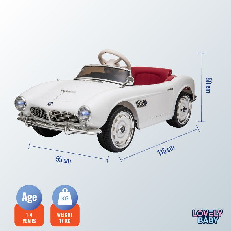 Lovely Baby - BMW 507 Classic Ride-On for Kids - White