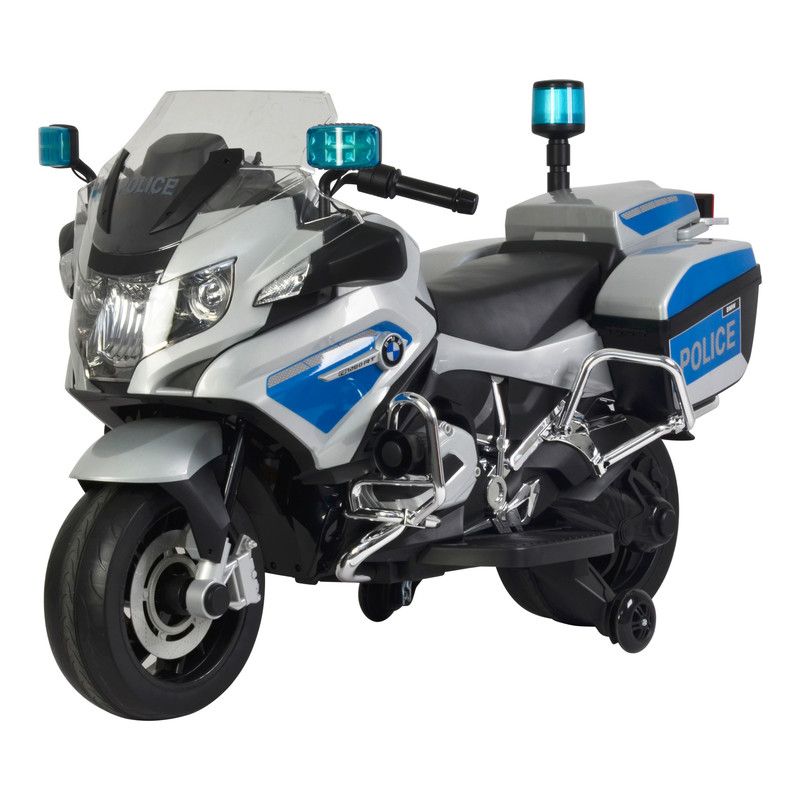 Lovely Baby - BMW Police Motorbike Ride-On - Silver - 12 V