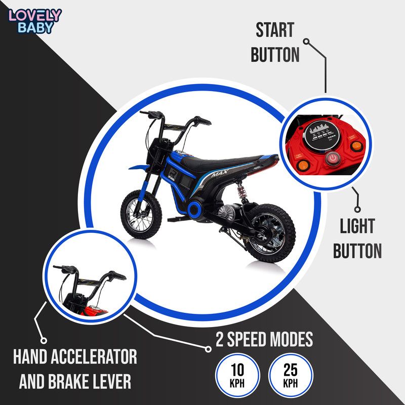 Lovely Baby - Hollicy Dirt Bike For Kids - Blue