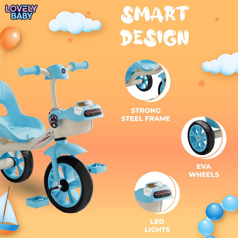 Lovely Baby - Kids' Super Velocity Tricycle - Blue