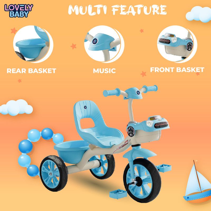 Lovely Baby - Kids' Super Velocity Tricycle - Blue