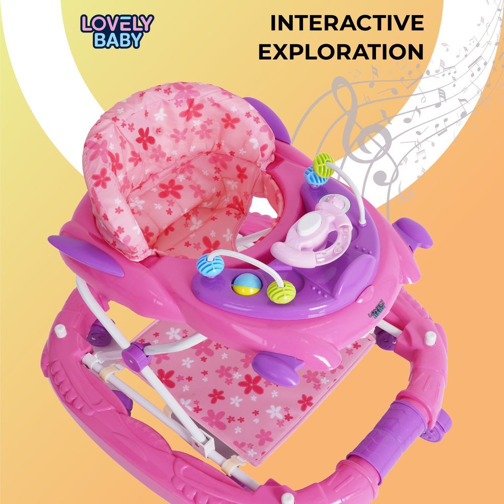 Lovely Baby - Rocking Baby Walker - Pink