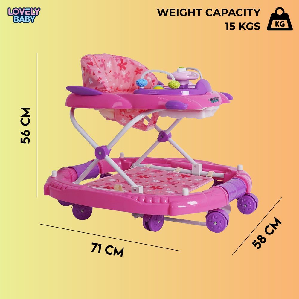 Lovely Baby - Rocking Baby Walker - Pink