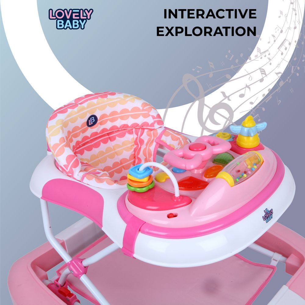 Lovely Baby - Dash Baby Walker - Pink