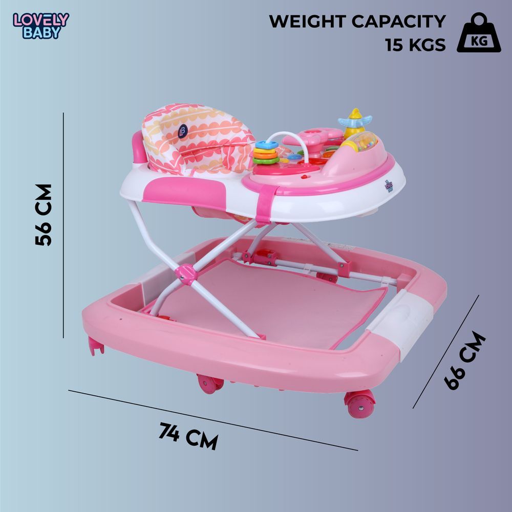 Lovely Baby - Dash Baby Walker - Pink