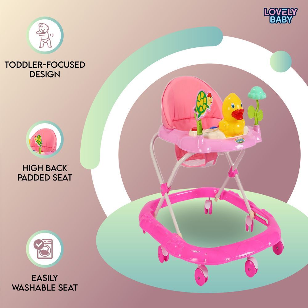 Lovely Baby - DuckyDo Baby Walker - Pink