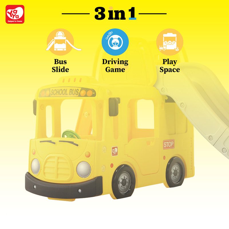 YaYa - 3-in-1 Bus Slide - Yellow