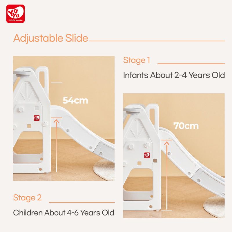 YaYa - 2-in-1 Slide With Swing Set - White