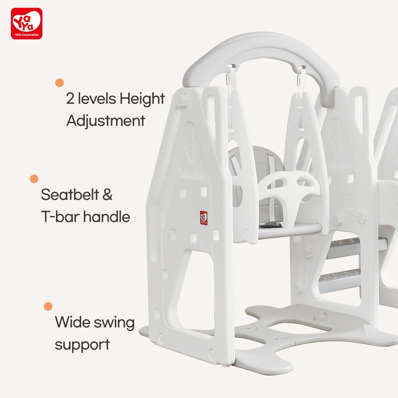 YaYa - 2-in-1 Slide With Swing Set - White