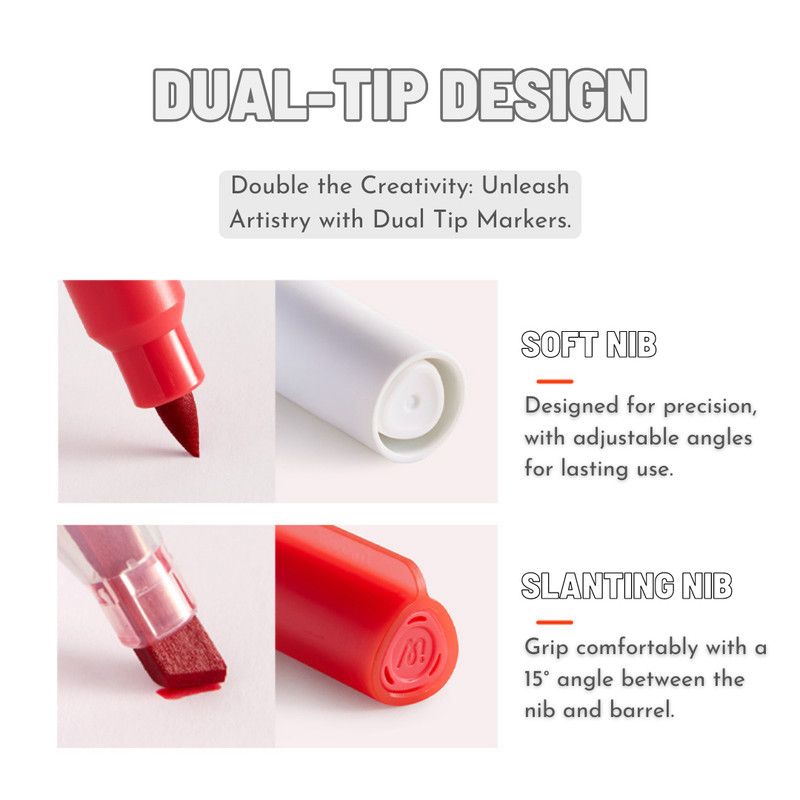 Mideer - Let's Paint Dual Tip Markers - 6 Pcs