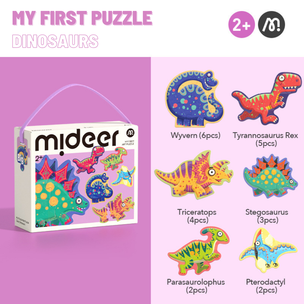 Mideer - My First Artist Puzzle - Dinosaurs - 22pcs