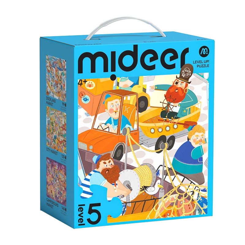 Mideer - 3-in-1 Level Up Puzzle - Bustling Market - Level 5 - 359pcs