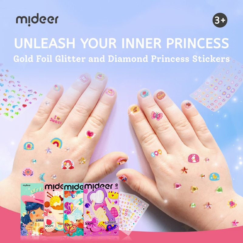 Mideer - Nail Stickers - Garden Party - 300 Pcs