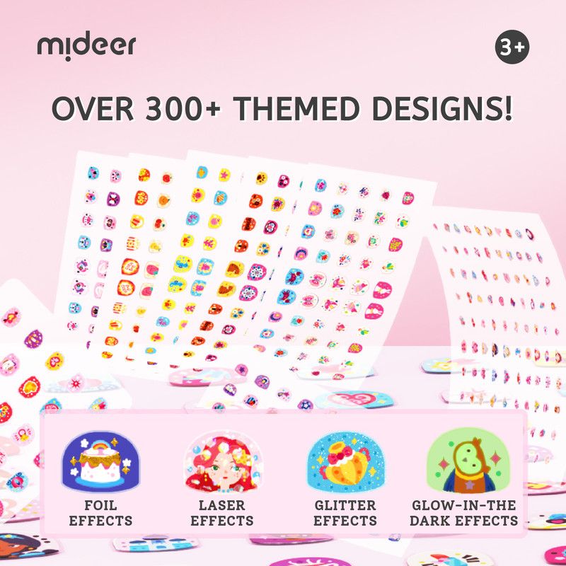 Mideer - Nail Stickers - Garden Party - 300 Pcs