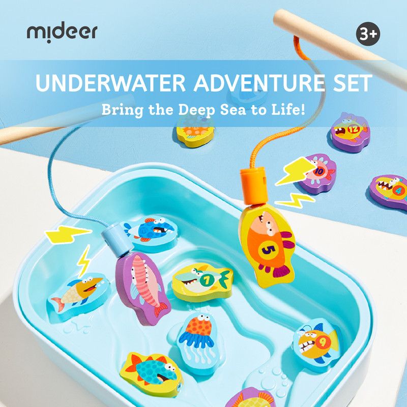 Mideer - Magnetic Fishing Toy Set - 20 Pcs