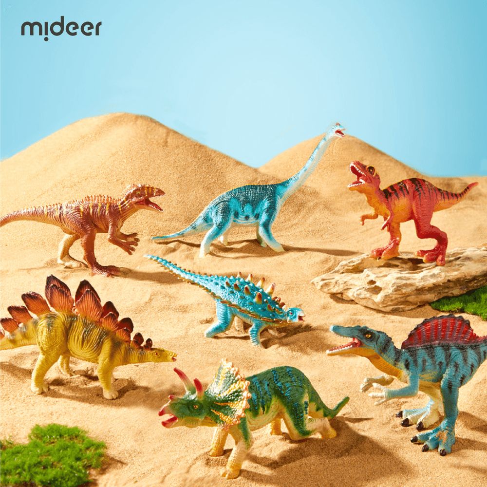 Mideer - Dinosaur World Action Figure Set - 8pcs