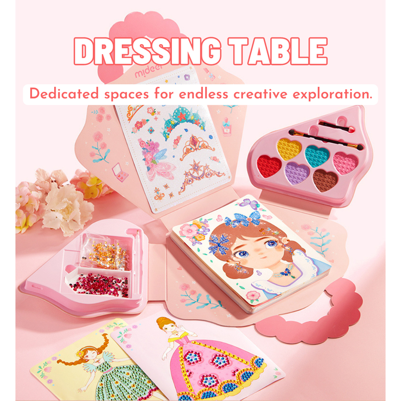 Mideer - 3-in-1 Dress Up Game Princess Makeup Kit