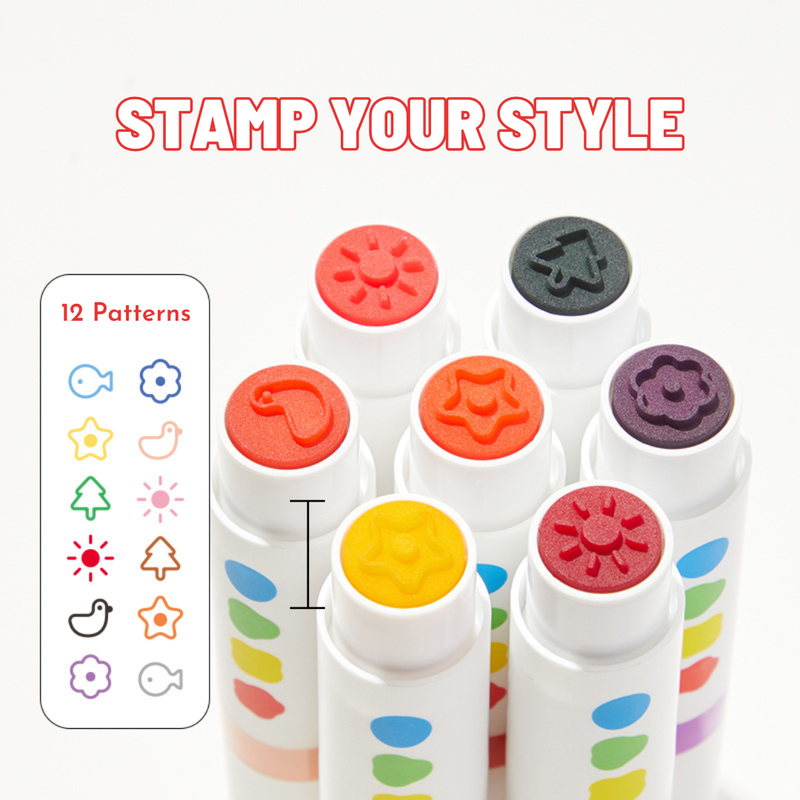 Mideer - Dual Tip Washable Markers - 6 Pcs