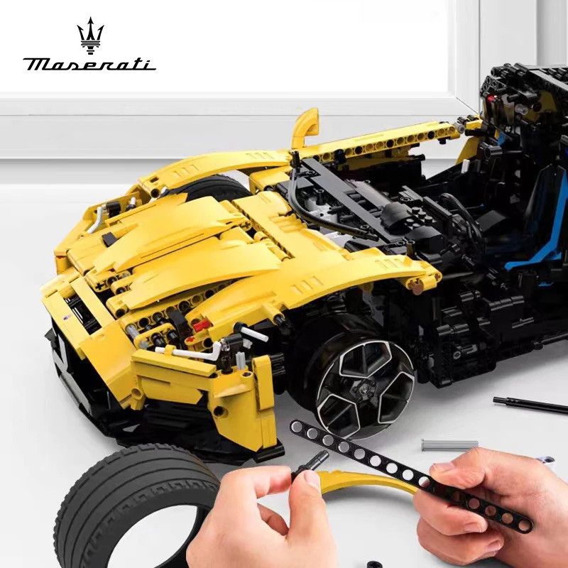 Rastar - Maserati MC20 Bricks Building Kit - Yellow - 3457pcs