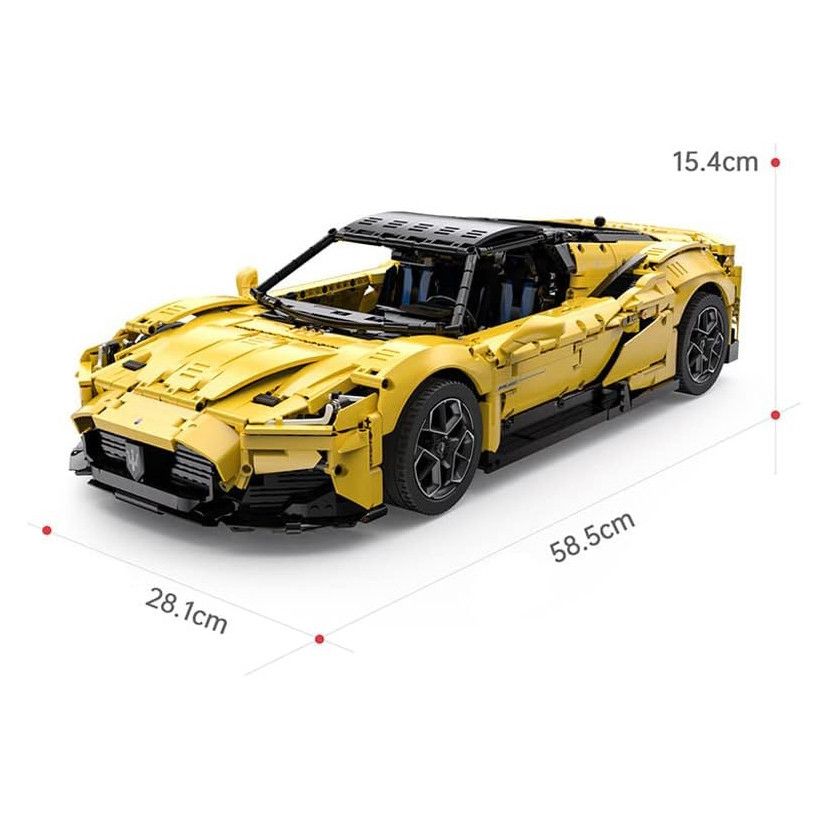 Rastar - Maserati MC20 Bricks Building Kit - Yellow - 3457pcs