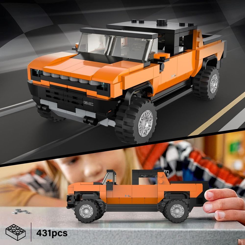 Rastar - GMC Hummer EV Bricks Building Kit - Orange - 431pcs