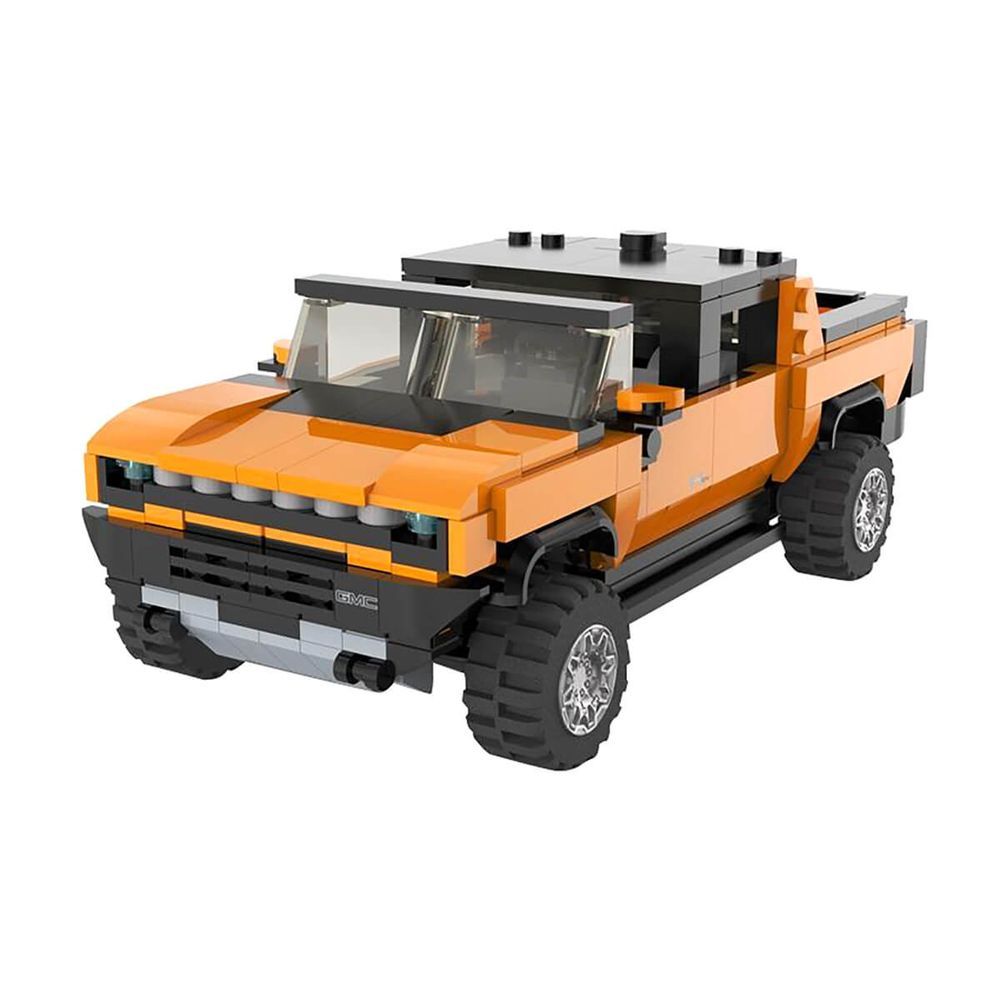 Rastar - GMC Hummer EV Bricks Building Kit - Orange - 431pcs