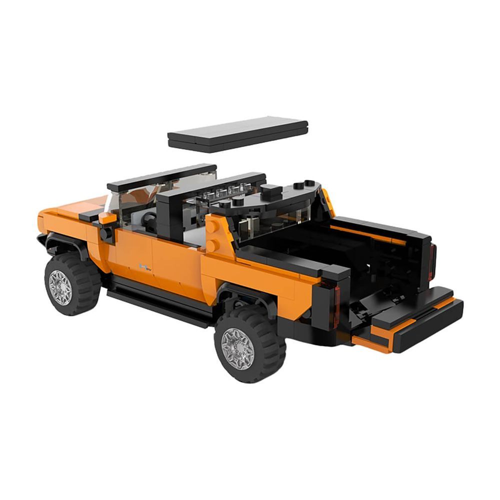 Rastar - GMC Hummer EV Bricks Building Kit - Orange - 431pcs