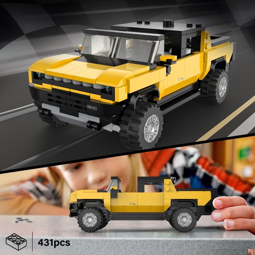 Rastar - GMC Hummer EV Bricks Building Kit - Yellow - 431pcs