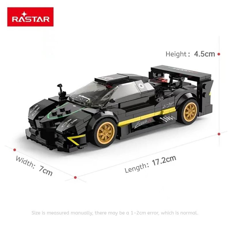 Rastar - Pagani Zonda R Bricks Building Kit - Black