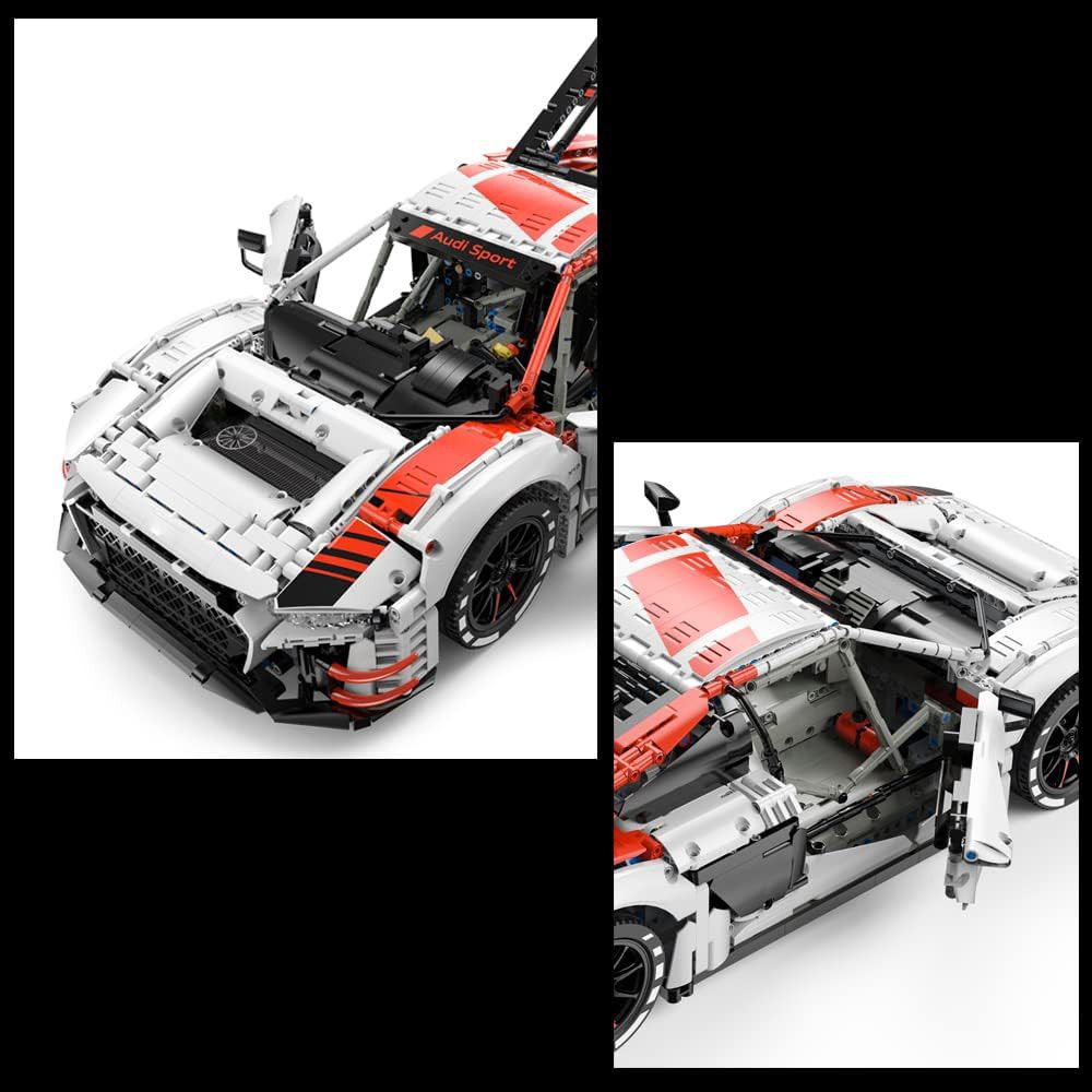 Rastar - Audi R8 LMS GT3 Bricks Building Kit - White - 3314pcs