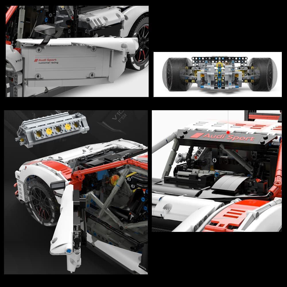 Rastar - Audi R8 LMS GT3 Bricks Building Kit - White - 3314pcs