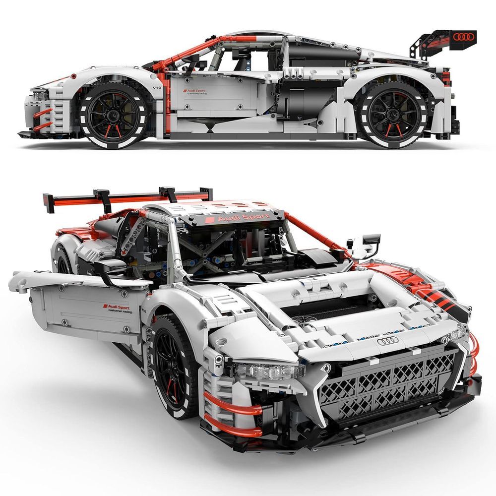 Rastar - Audi R8 LMS GT3 Bricks Building Kit - White - 3314pcs