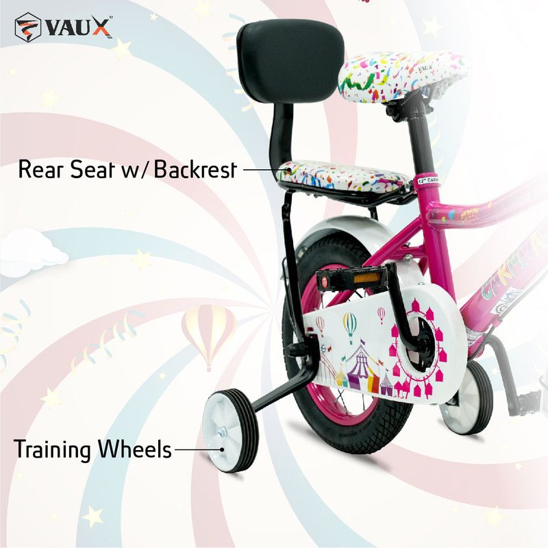 Vaux - Carnival Kids Bike 12 Inch - Dark Pink