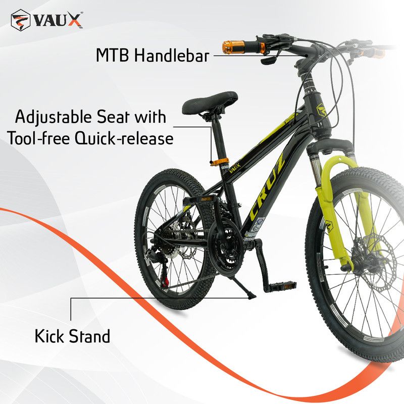 Vaux - Cruz Kids Bike 20 Inch 21 Speed - Yellow