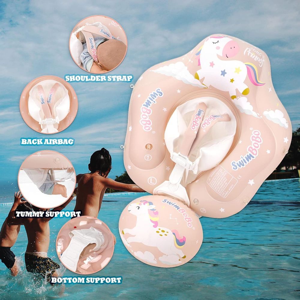 Swimbobo - Baby Swimming Float With Sun Canopy - Unicorn