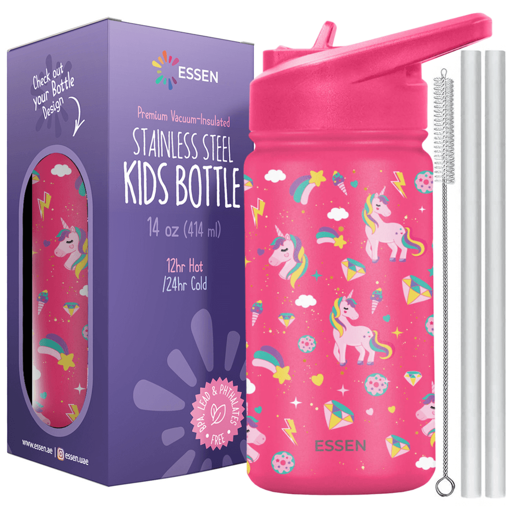 Essen - Stainless Steel Water Bottle - Unicorn - 414ml