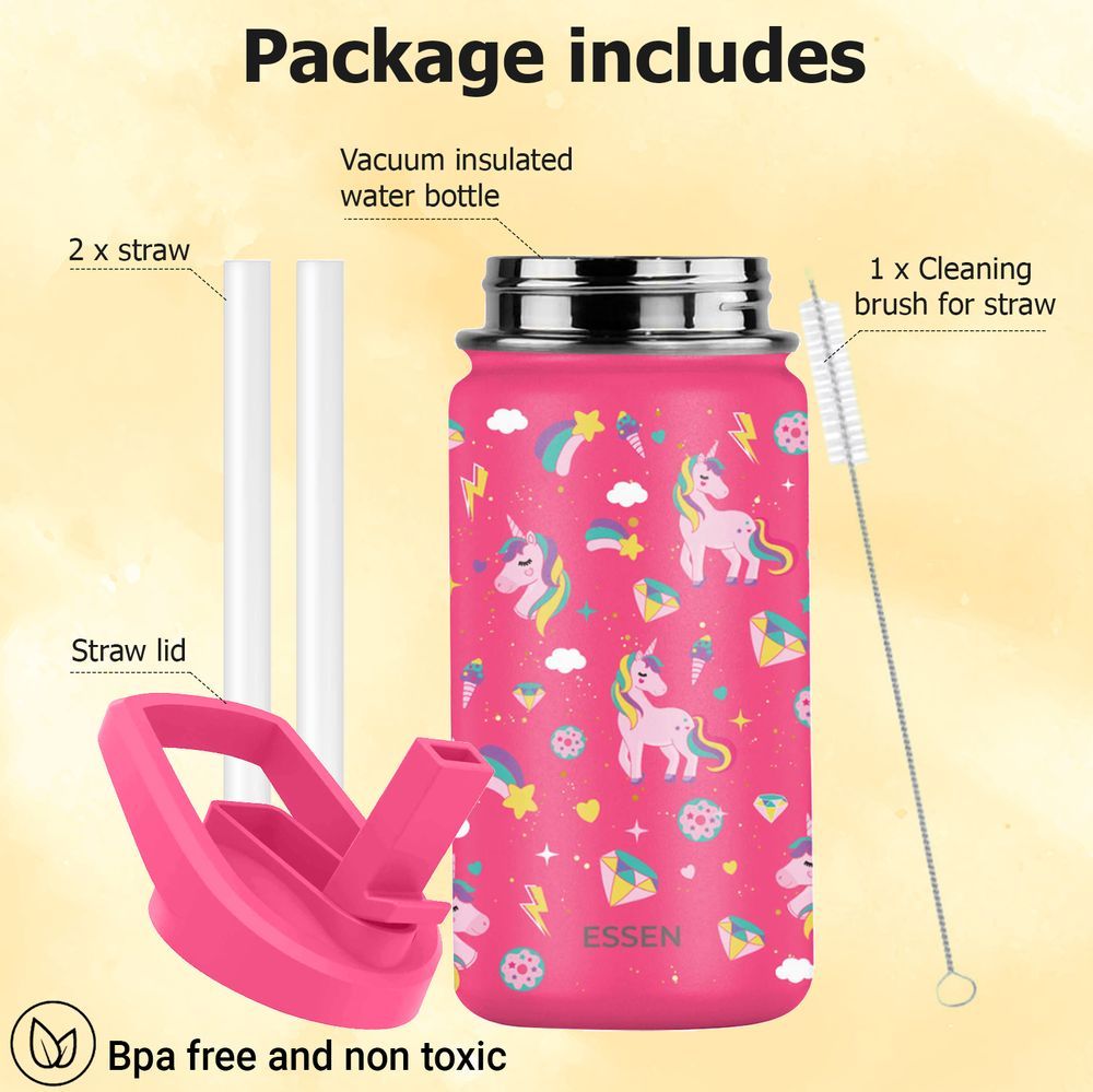 Essen - Stainless Steel Water Bottle - Unicorn - 414ml