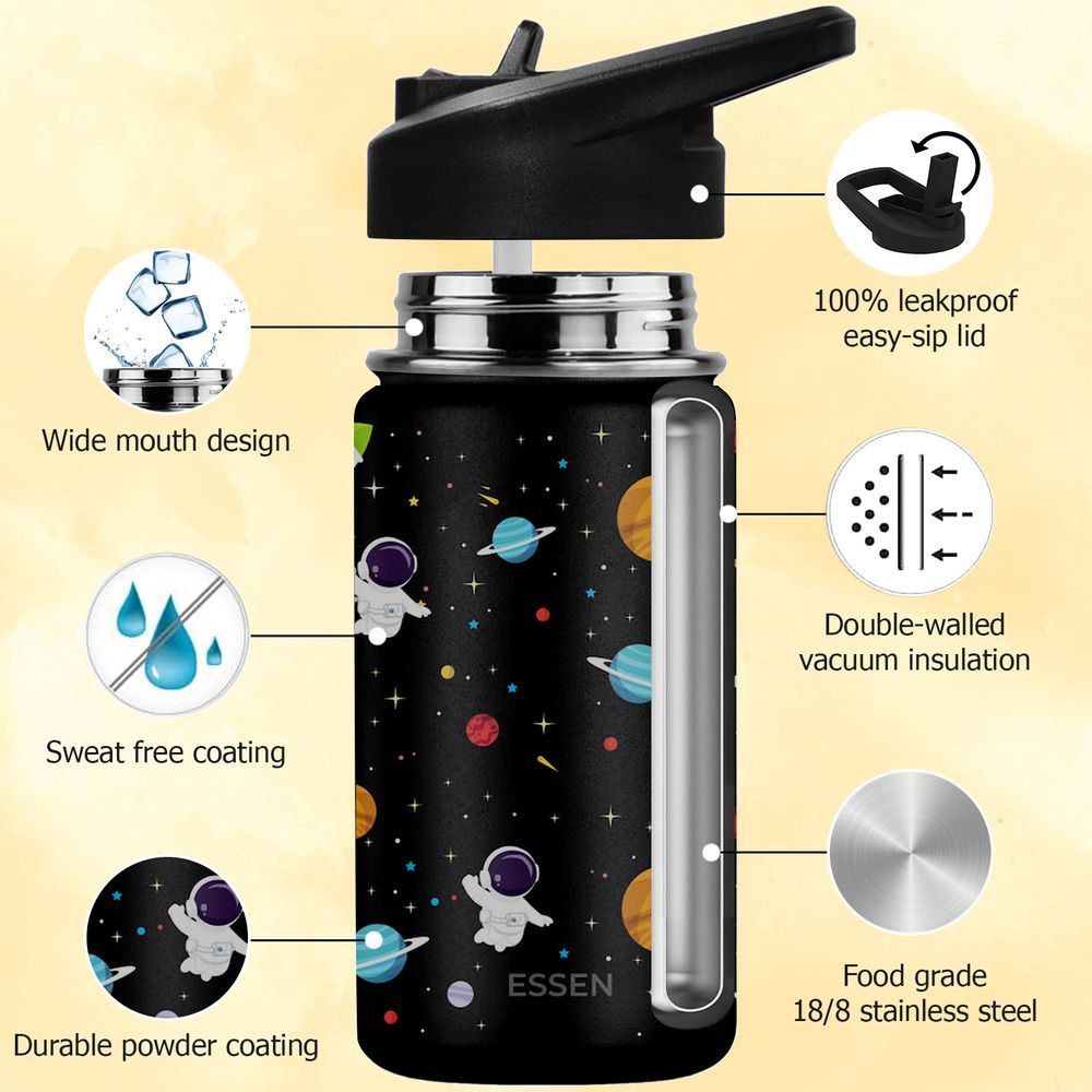 Essen - Stainless Steel Water Bottle - Space - 414ml