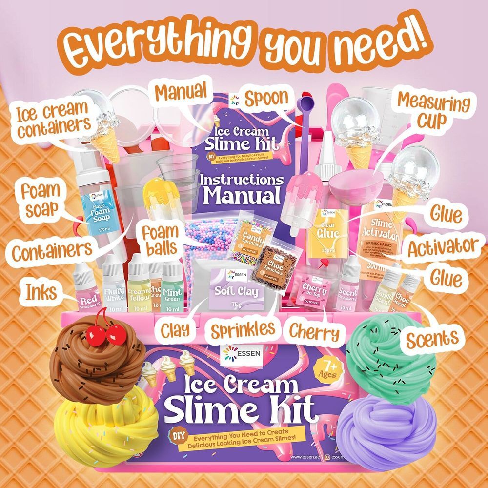 Essen - Ice Cream Slime Making DIY Kit Toy